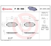 BREMBO P 56 066 Brake Pad Set, disc brake for NISSAN,RENAULT TRUCKS
