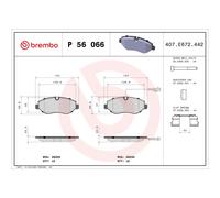 BREMBO P 56 066 Brake pad set