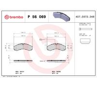 BREMBO P 56 069 Brake pad set