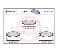 BREMBO P 56 083 Brake pad set