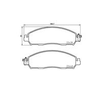 Brake pads P 56 120 BREMBO for NISSAN NV200 Van NV200 / EVALIA Bus LEAF