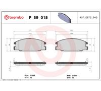 Brembo P59015 Front Disc Brake Pad - Set of 4