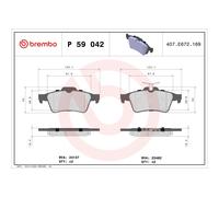 BREMBO P 59 042X Brake pad set