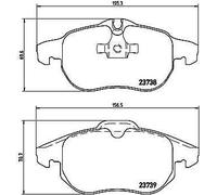 BREMBO P 59 043 Brake Pad Set, disc brake for CADILLAC,CHEVROLET,FIAT,HOLDEN,HSV