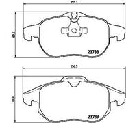 BREMBO P 59 043X Brake Pad Set, disc brake for CADILLAC,CHEVROLET,FIAT,HOLDEN,HS