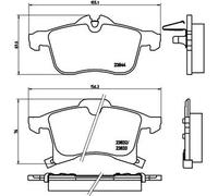 Brake pads P 59 045 BREMBO for OPEL CHEVROLET