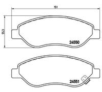 BREMBO Brake pad set P 59 053 with acoustic wear warning with brake caliper screws with accessories VAUXHALL: Corsa Mk3, OPEL: Corsa D Hatchback
