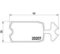 Front Brake Pad Set BREMBO P 61 002 for Citroen 2CV/400/Acadiane/Mehari/Dyane/Am