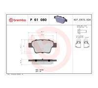 Brembo Brake Pad Set Rear With Caliper Screws Fits Citroën C4 Peugeot 207 207 Cc