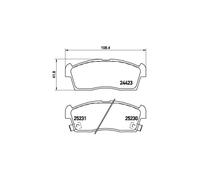 Brembo Brake Pad Set P 61 108 - Front Disc Pads for Suzuki Palette Spacia Lapin Alto Wagon 0.7L