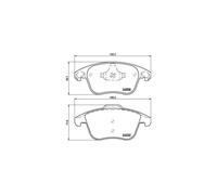 BREMBO P 61 117 Brake pad set