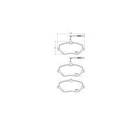 Brembo Brake Pad Set P 61 119 - Front Axle - Fits Citroën, Peugeot, Ford
