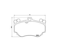 Brembo Brake Pad Set P 65 016 - Front Disc Brake for Audi, Lamborghini, Porsche