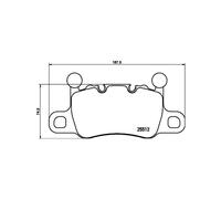 Brake Pads Set Rear P65038 Brembo 971698451B 971698451J 971698451P 98135294880
