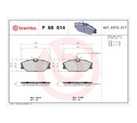 BREMBO P 68 014 Brake pad set