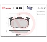 BREMBO P 68 015 Brake pad set