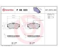 BREMBO P 68 023 Brake Pad Set, disc brake for RENAULT