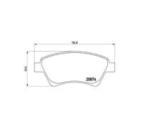 Brake pads P 68 034 BREMBO for RENAULT MEGANE II Sport Tourer KANGOO MEGANE II
