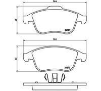BREMBO P 68 045 Brake Pad Set, disc brake for RENAULT