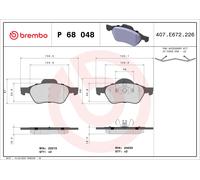 Brembo Brake Pad Set Front With Anti-Squeak Plate Fits Renault Clio Grand Scénic