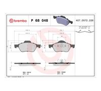 BREMBO P 68 048 Brake pad set