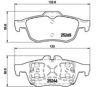 BREMBO P 68 057 Brake Pad Set, disc brake for RENAULT