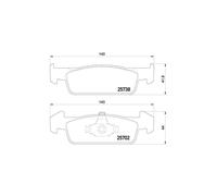 BREMBO P 68 060 Brake pad set