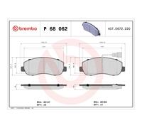 Brembo Brake Pads Front With Anti-Squeak Plate Fits Nissan Opel Renault Vauxhall