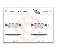 BREMBO P 71 005 Brake pad set