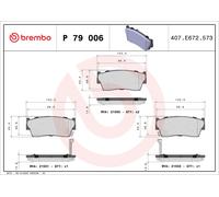 BREMBO P 79 006 Brake pad set