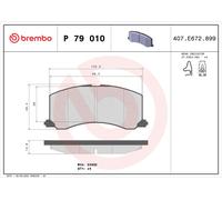 BREMBO Brake pad set P 79 010 with acoustic wear warning without accessories SUZUKI: Baleno I Hatchback