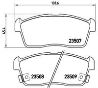 Brake pads P 79 012 BREMBO for SUZUKI DAIHATSU SUBARU NISSAN