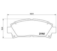 BREMBO P 83 028 Brake Pad Set, disc brake for TOYOTA
