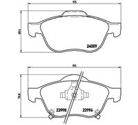 BREMBO P 83 043 Brake Pad Set, disc brake for TOYOTA