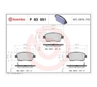 BREMBO P 83 051 Brake pad set