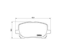 Brembo Brake Pad Set P 83 061 – Front Axle, Fits Toyota Avensis Verso/Matrix/Noah/Voxy