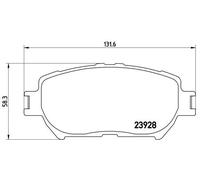BRAKE PAD SET DISC BRAKE FOR TOYOTA ISIS/CROWN/CAMRY/WISHMPV HONGQI HQ3 2.0L HQ3