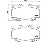 Brembo P83069 Brake Pad Set Front With Anti-Squeak Plate Fits Toyota Hilux Vigo
