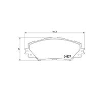 Brake pads P 83 071 BREMBO for TOYOTA RAV 4 III PRIUS PLUS AURIS RAV 4 IV MIRAI