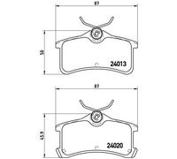 Brembo Brake Pad Set P 83 084 - for Toyota Avensis & Corolla
