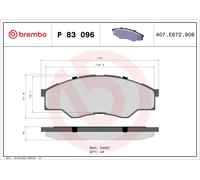 BREMBO P 83 096 Brake pad set