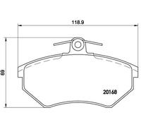 BREMBO P 85 011 Brake Pad Set, disc brake for CHERY,GEELY,SEAT,VW,VW (FAW)