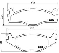 BREMBO P 85 012 Brake pad set