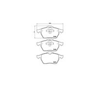 Brake pads P 85 036 BREMBO for AUDI VW