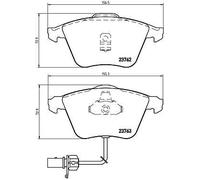 Brembo Brake Pad Set P 85 056 Front for Audi A6 C5, A6 C5 Avant, Allroad C5