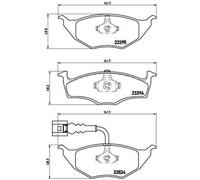 BREMBO P 85 063 Brake Pad Set, disc brake for AUDI