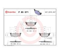 BREMBO P 85 071 Brake pad set