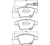 BREMBO P 85 082 Brake Pad Set, disc brake for VW
