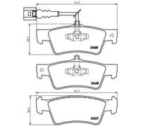BREMBO P 85 091 Brake Pad Set, disc brake for VW