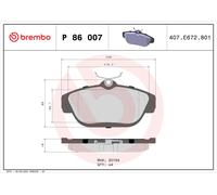 Brembo Brake Pad Set P 86 007 - Front for Volvo 740/760/940/960 (90-96)